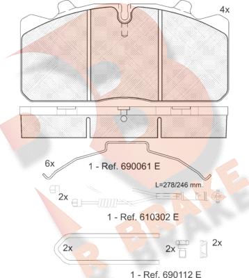 R Brake RB1253-120 - Kit de plaquettes de frein, frein à disque cwaw.fr