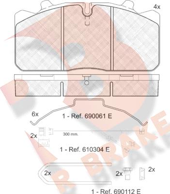 R Brake RB1253-122 - Kit de plaquettes de frein, frein à disque cwaw.fr