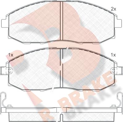 R Brake RB1266 - Kit de plaquettes de frein, frein à disque cwaw.fr