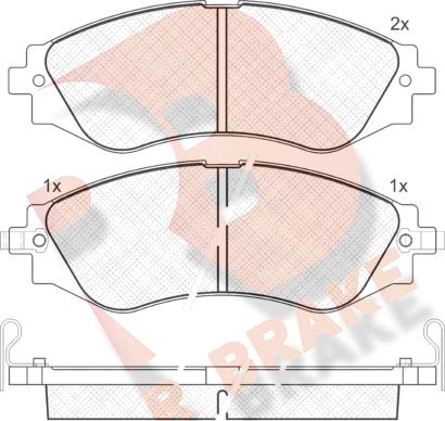 R Brake RB1260 - Kit de plaquettes de frein, frein à disque cwaw.fr