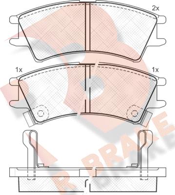 R Brake RB1268 - Kit de plaquettes de frein, frein à disque cwaw.fr