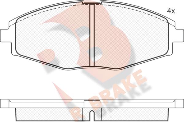 R Brake RB1262 - Kit de plaquettes de frein, frein à disque cwaw.fr