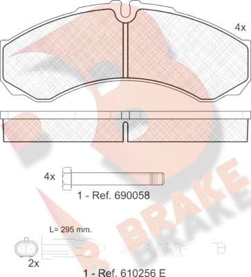 R Brake RB1208-200 - Kit de plaquettes de frein, frein à disque cwaw.fr