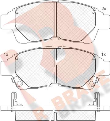 R Brake RB1210 - Kit de plaquettes de frein, frein à disque cwaw.fr