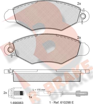 R Brake RB1217-203 - Kit de plaquettes de frein, frein à disque cwaw.fr