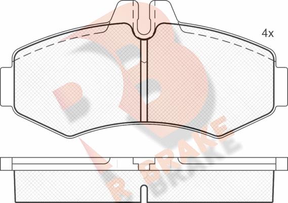 R Brake RB1288 - Kit de plaquettes de frein, frein à disque cwaw.fr