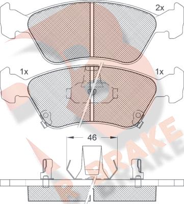 R Brake RB1235 - Kit de plaquettes de frein, frein à disque cwaw.fr