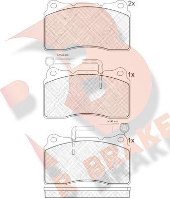 R Brake RB1279 - Kit de plaquettes de frein, frein à disque cwaw.fr