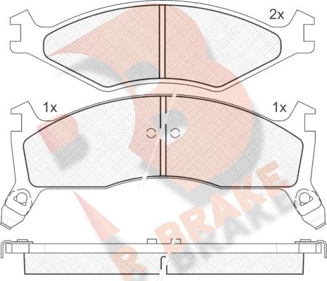 R Brake RB1270 - Kit de plaquettes de frein, frein à disque cwaw.fr