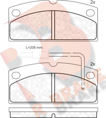 R Brake RB1273 - Kit de plaquettes de frein, frein à disque cwaw.fr