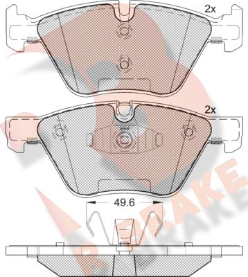 R Brake RB1795 - Kit de plaquettes de frein, frein à disque cwaw.fr