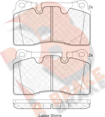 R Brake RB1790 - Kit de plaquettes de frein, frein à disque cwaw.fr