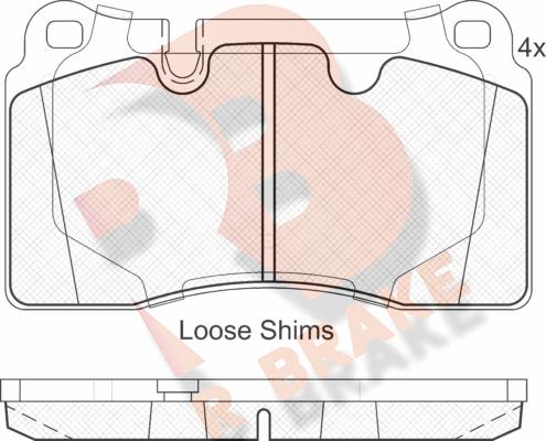 R Brake RB1791 - Kit de plaquettes de frein, frein à disque cwaw.fr