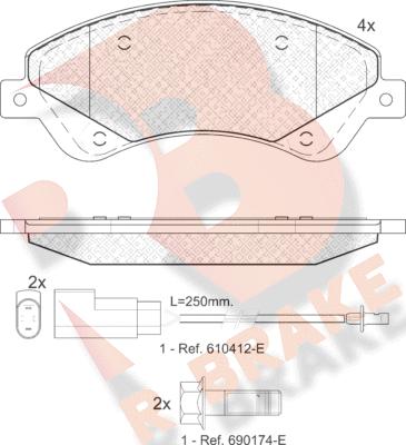 R Brake RB1792 - Kit de plaquettes de frein, frein à disque cwaw.fr