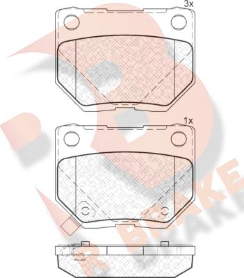 R Brake RB1749 - Kit de plaquettes de frein, frein à disque cwaw.fr