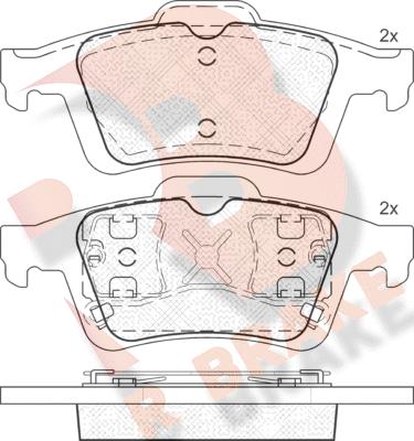 R Brake RB1743 - Kit de plaquettes de frein, frein à disque cwaw.fr