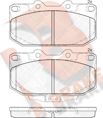 R Brake RB1755 - Kit de plaquettes de frein, frein à disque cwaw.fr