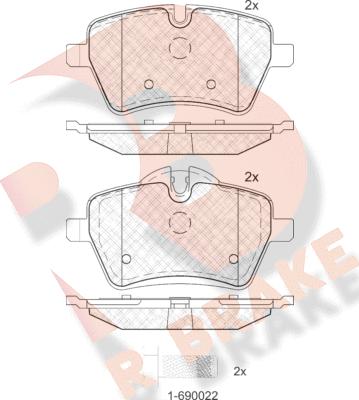 R Brake RB1756 - Kit de plaquettes de frein, frein à disque cwaw.fr