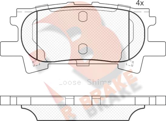 R Brake RB1751 - Kit de plaquettes de frein, frein à disque cwaw.fr