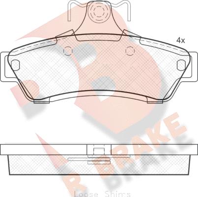 R Brake RB1753 - Kit de plaquettes de frein, frein à disque cwaw.fr