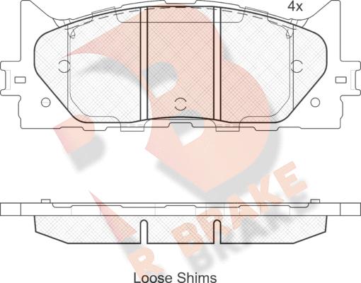 R Brake RB1764 - Kit de plaquettes de frein, frein à disque cwaw.fr