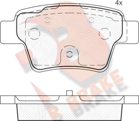 R Brake RB1765 - Kit de plaquettes de frein, frein à disque cwaw.fr