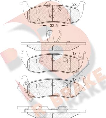 R Brake RB1766 - Kit de plaquettes de frein, frein à disque cwaw.fr