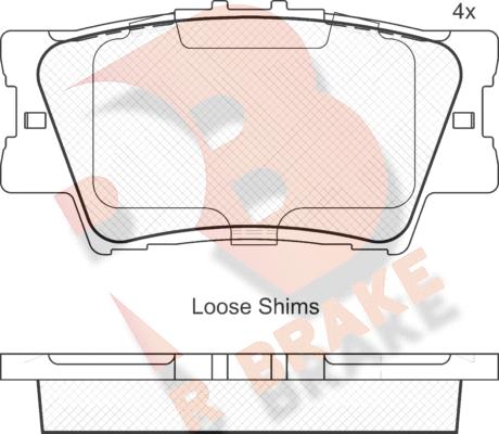 R Brake RB1761 - Kit de plaquettes de frein, frein à disque cwaw.fr