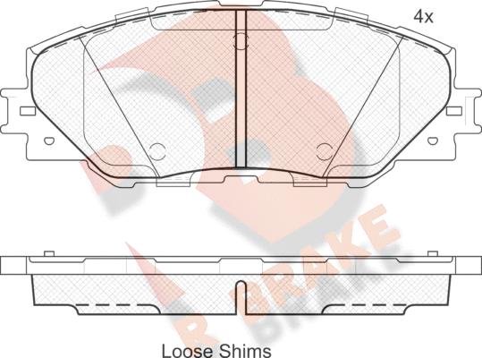 R Brake RB1762 - Kit de plaquettes de frein, frein à disque cwaw.fr