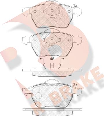 R Brake RB1767 - Kit de plaquettes de frein, frein à disque cwaw.fr