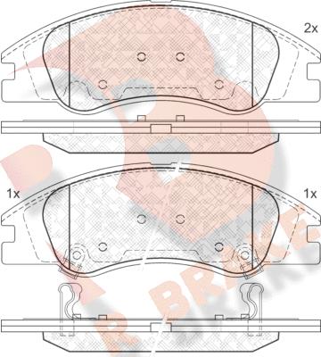 R Brake RB1708 - Kit de plaquettes de frein, frein à disque cwaw.fr