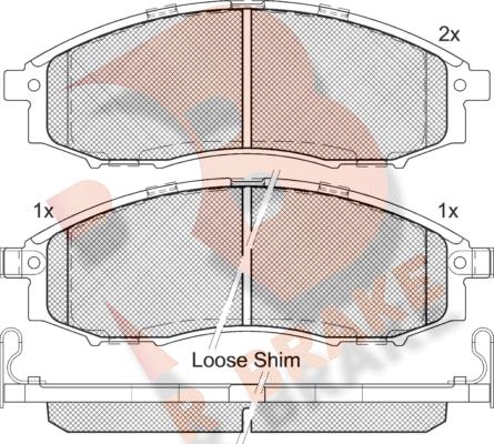 R Brake RB1703 - Kit de plaquettes de frein, frein à disque cwaw.fr