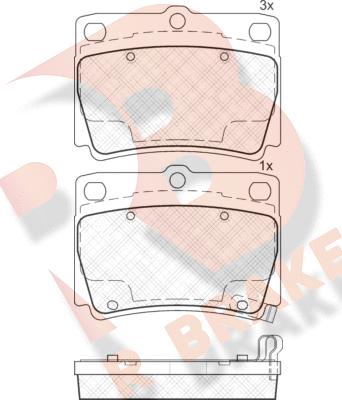 R Brake RB1719 - Kit de plaquettes de frein, frein à disque cwaw.fr