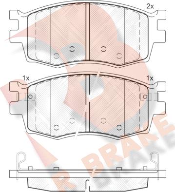 R Brake RB1711 - Kit de plaquettes de frein, frein à disque cwaw.fr