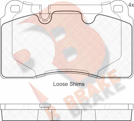 R Brake RB1789 - Kit de plaquettes de frein, frein à disque cwaw.fr