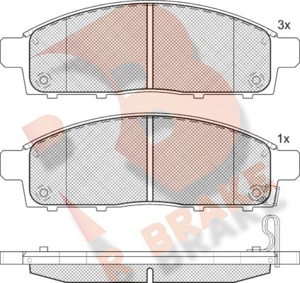 R Brake RB1784 - Kit de plaquettes de frein, frein à disque cwaw.fr