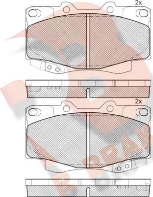 R Brake RB1781 - Kit de plaquettes de frein, frein à disque cwaw.fr