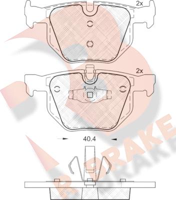 R Brake RB1739 - Kit de plaquettes de frein, frein à disque cwaw.fr