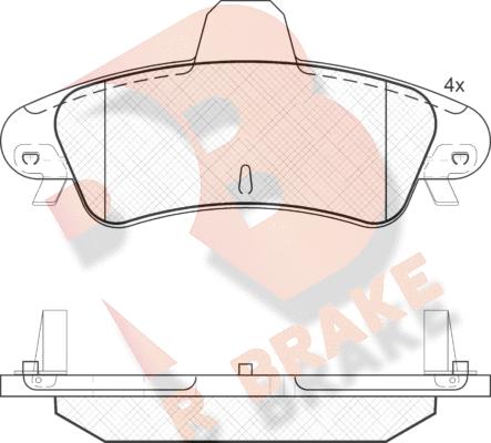 R Brake RB1735-204 - Kit de plaquettes de frein, frein à disque cwaw.fr