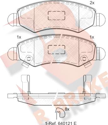 R Brake RB1731 - Kit de plaquettes de frein, frein à disque cwaw.fr