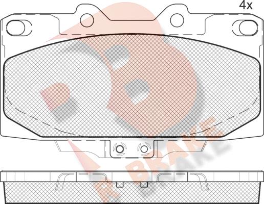 R Brake RB1733-203 - Kit de plaquettes de frein, frein à disque cwaw.fr