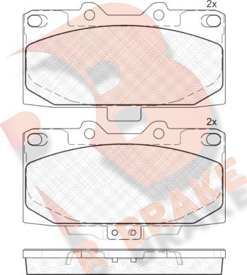 R Brake RB1733 - Kit de plaquettes de frein, frein à disque cwaw.fr