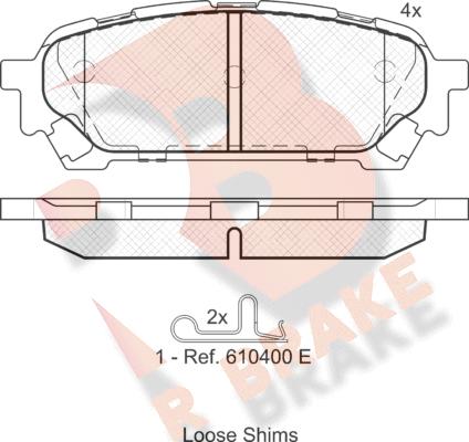 R Brake RB1737 - Kit de plaquettes de frein, frein à disque cwaw.fr