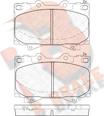 R Brake RB1723 - Kit de plaquettes de frein, frein à disque cwaw.fr