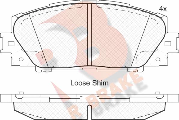 R Brake RB1774 - Kit de plaquettes de frein, frein à disque cwaw.fr