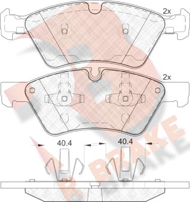 R Brake RB1771 - Kit de plaquettes de frein, frein à disque cwaw.fr