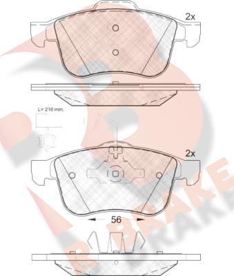 R Brake RB1772 - Kit de plaquettes de frein, frein à disque cwaw.fr