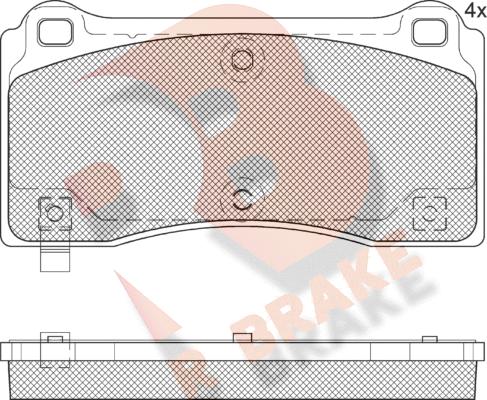 R Brake RB2406 - Kit de plaquettes de frein, frein à disque cwaw.fr