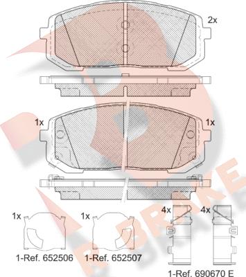 R Brake RB2419 - Kit de plaquettes de frein, frein à disque cwaw.fr