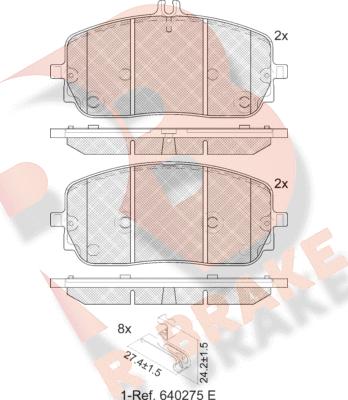 R Brake RB2425-208 - Kit de plaquettes de frein, frein à disque cwaw.fr